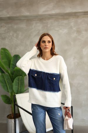 Rosso Knit Denim Sweater